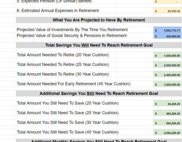 Valuist F.I.R.E Calculator Preview